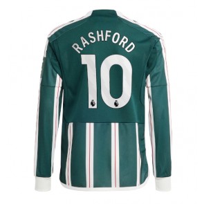 Manchester United Marcus Rashford #10 Replika Udebanetrøje 2023-24 Langærmet